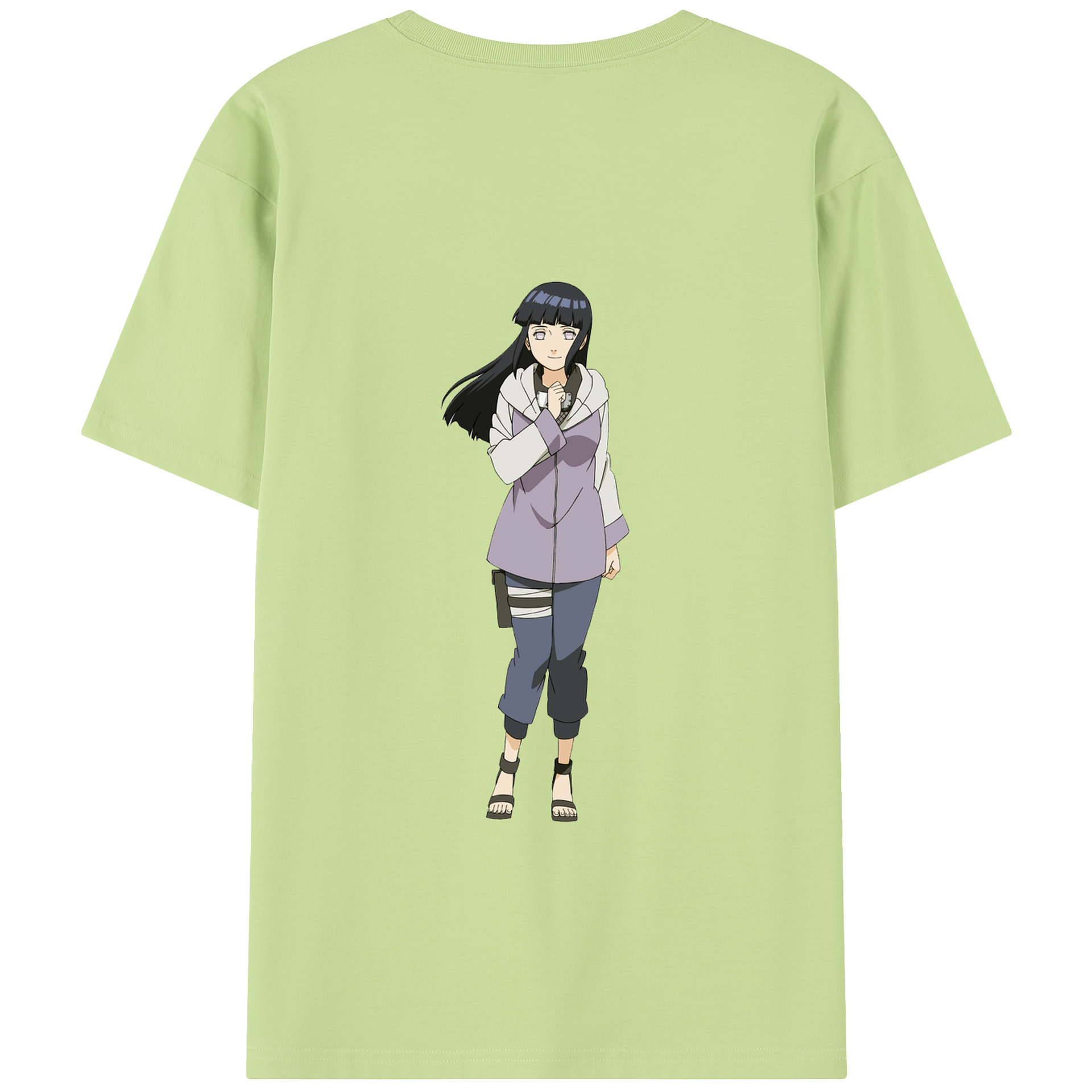 （画像用） NARUTO -ナルト- 日向ヒナタ Hyūga Hinata 綿100％半袖Tシャツ（背面プリント）